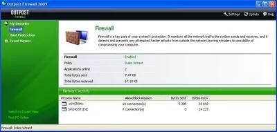 Outpost Firewall Free Скриншот 3