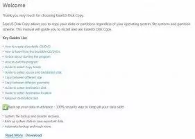 EASEUS Disk Copy Скриншот 1