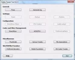 K-Lite Codec Tweak Tool Скриншот 1